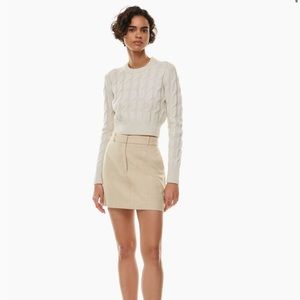 Babaton Chisel Skirt in Heather Oat Beige